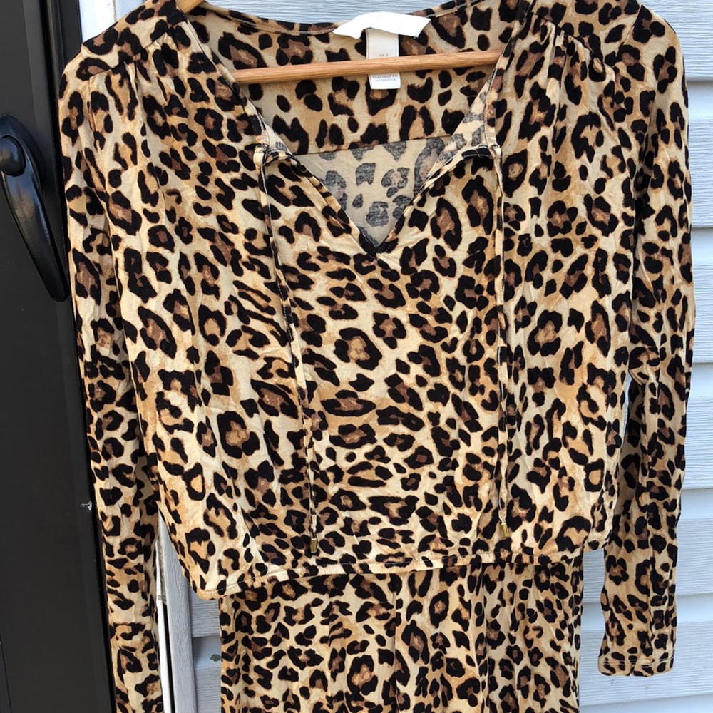 Nursing/maternity cheetah dress